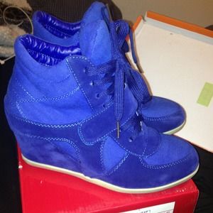 Royal Blue Sneaker wedges
