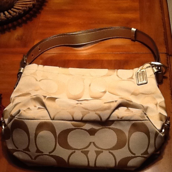 Gold Coach bag