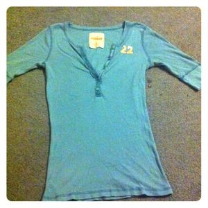 Teal Hollister 3/4 sleeve :)