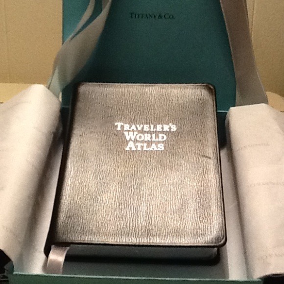 ~SOLD~ Tiffany & Co. Leather World Atlas
