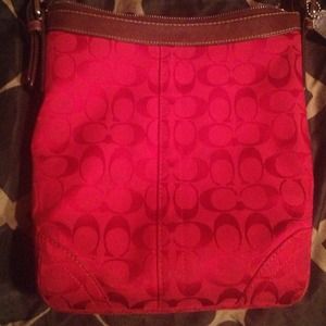 Coach tote bag red