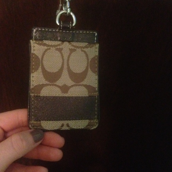 Coach id holder necklace