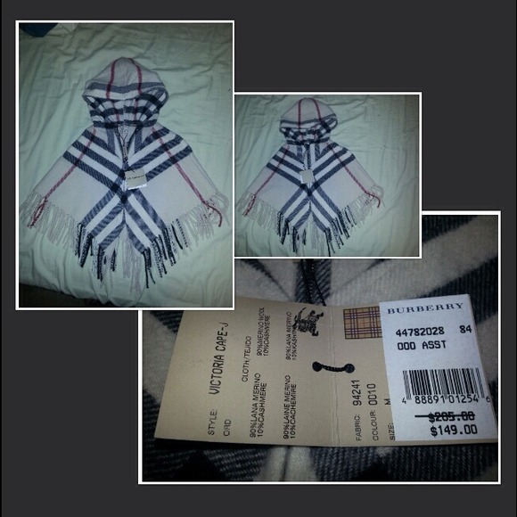 Burberry kids poncho new  100% authentic