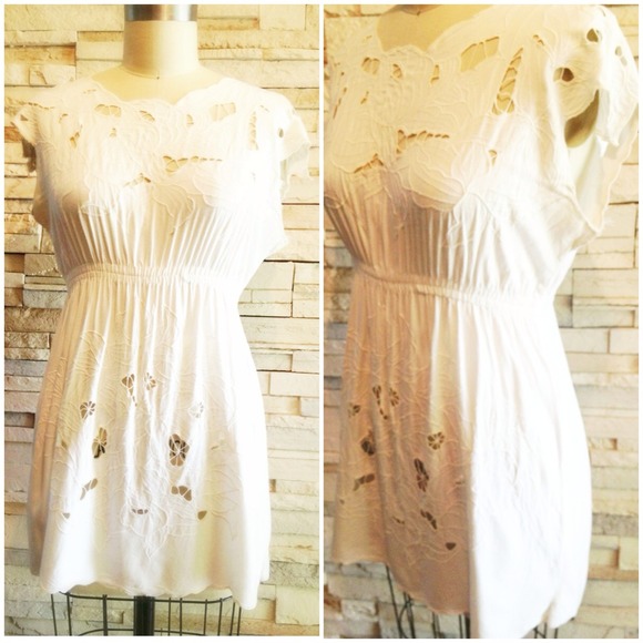 Ivory Lasercut Blouse