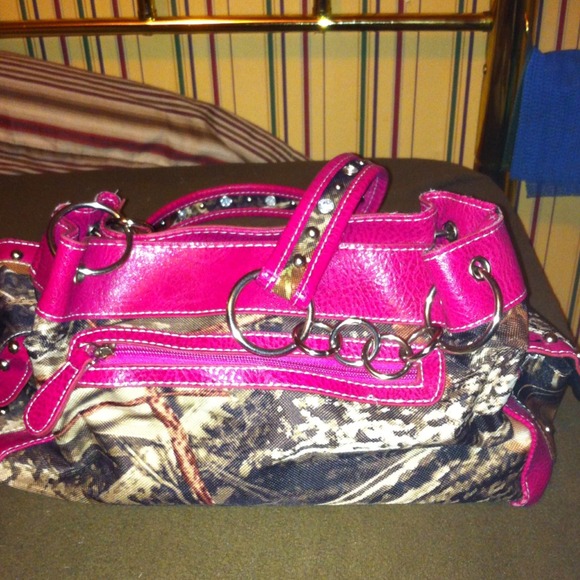 Reserved Camo and pink purse