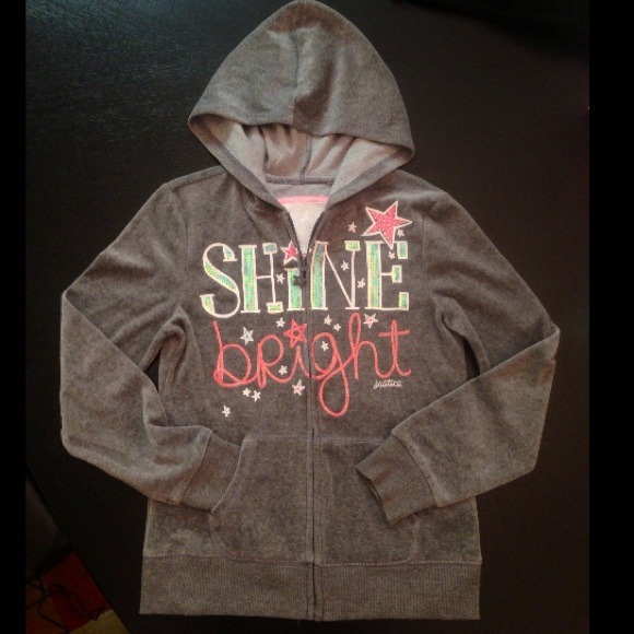 🔴SOLD🔴Justice Gray hooded Jacket