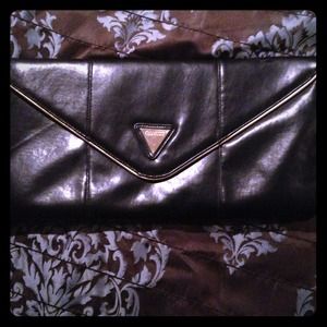 Guess black envelope clutch