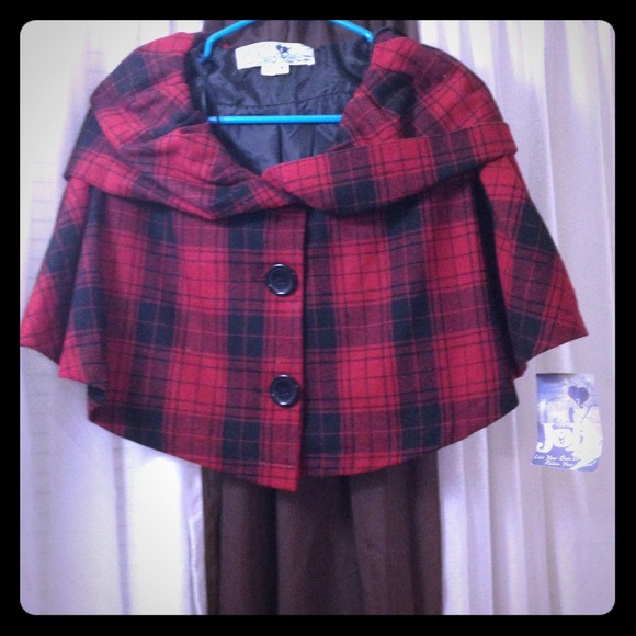 Cute plaid Pancho for winter