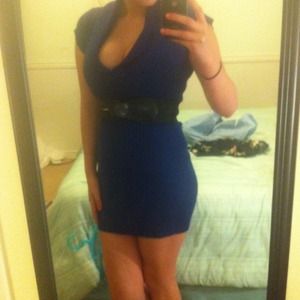Royal blue sweater dress!