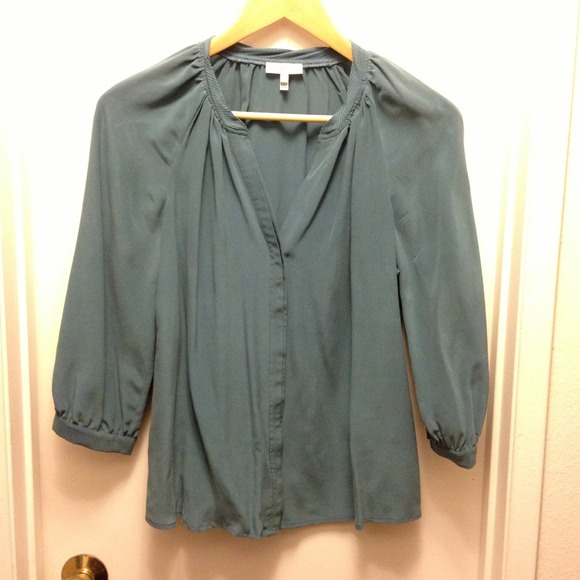 Reserved***Joie sea foam green silk top