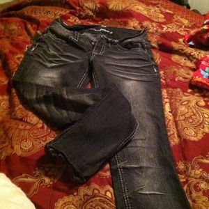 Skinny gray jeans