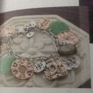 Bronze,copper,quartzite,pyrite,sterling silver bra