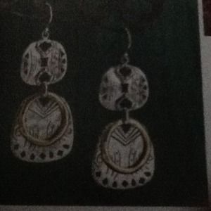 Matching boho earrings! Brass&sterling silver