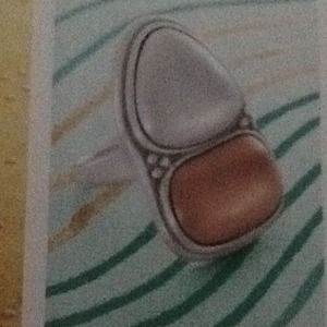 Modern copper & sterling ring