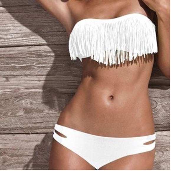 NWT fringe bikini two colors