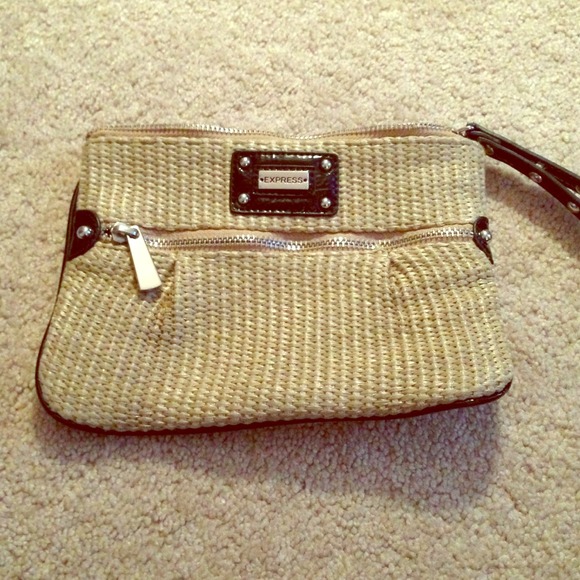 Express Clutches & Wallets - Express! new straw and black wristlet