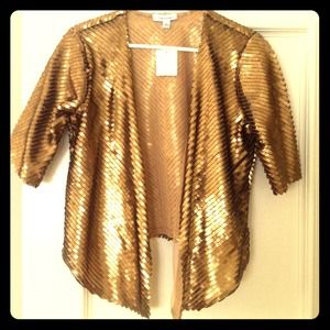 Calvin Klein gold sequin jacket.