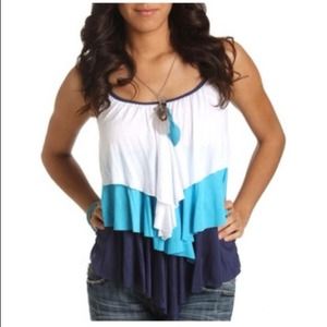 Colorblock Tiered Tank