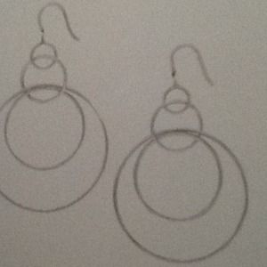 .925 sterling silver 2 1/4" length earrings