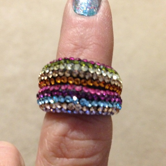 Sterling silver and crystal ring