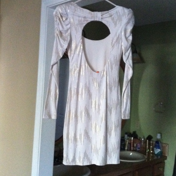 White and gold dress