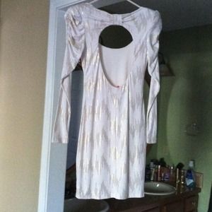 White and gold dress