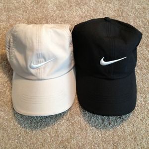 Brand new ladies Nike golf hats beige and black