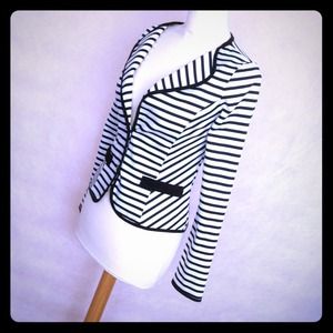 NEW black white stripped jacket