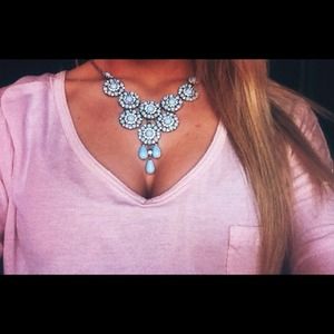 ❗On hold❗Light Blue Statement Necklace