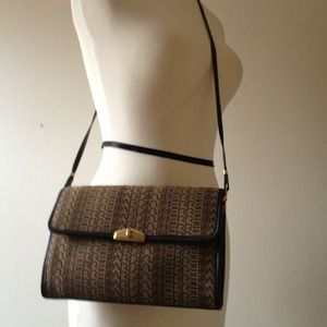 Vintage Pierre Cardin Logo Crossbody Purse 1970s