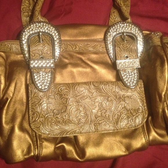 Golden buckle purse