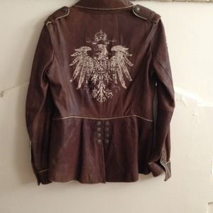 Reduced! W Les Femmes leather jacket Studded!