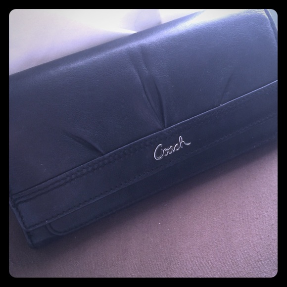 Reduced!!! Black Leather Coach Wallet