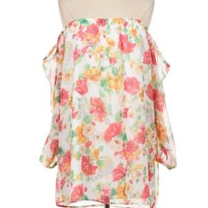 Off the shoulder floral romance