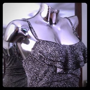 2b bebe camis printed ruffle dress NWT