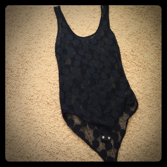 RESERVED! See-Through Polka Dot Leotard