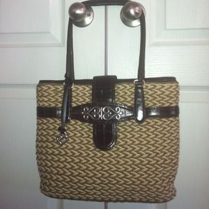 Brighton Straw & Leather Tote