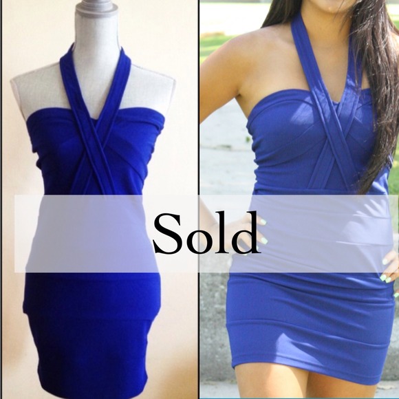 Dresses & Skirts - SOLD Sexy Blue Cocktail bandage Dress