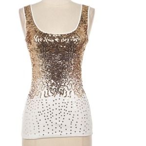 Gold glitz tank