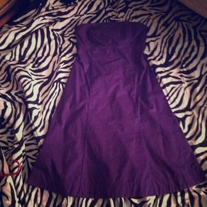 Strapless Plum Gap Knee length dress