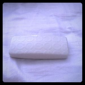 Coach eyeglass case with cleaning cloth