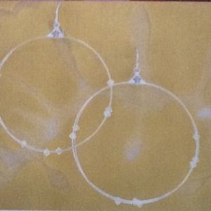 Circular loop earrings