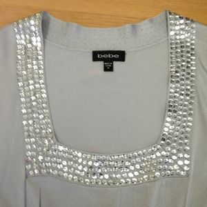 BEBE Silver w/Sequin Shirt