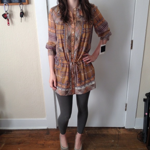 NWT Anna Sui button up tunic dress / shirt