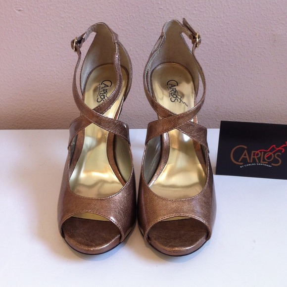 ❗REDUCED❗Carlos Santana Gold/champagne heels - Picture 2 of 4