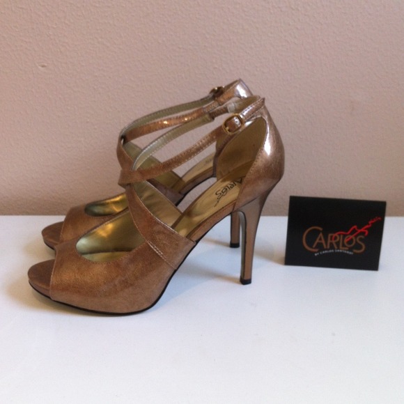 ❗REDUCED❗Carlos Santana Gold/champagne heels - Picture 3 of 4