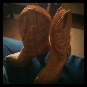 Tan cowboy boots
