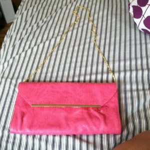 Aldo Pink and Gold clutch