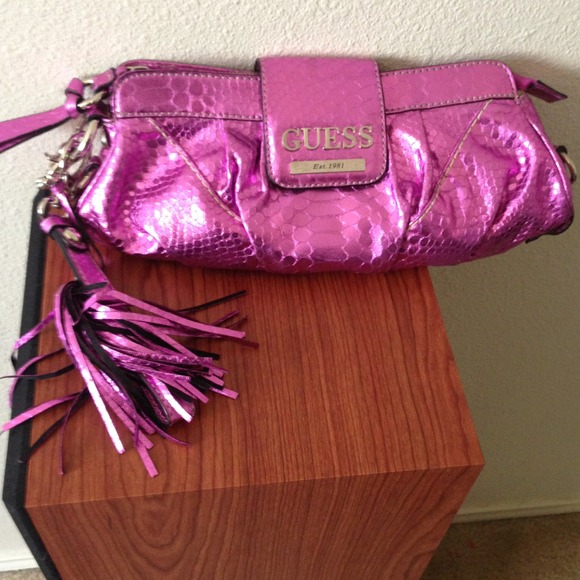 Metallic pink large clutch reduced!