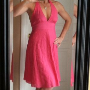 Bundle JCrew new pink dress size 6 AE black dress